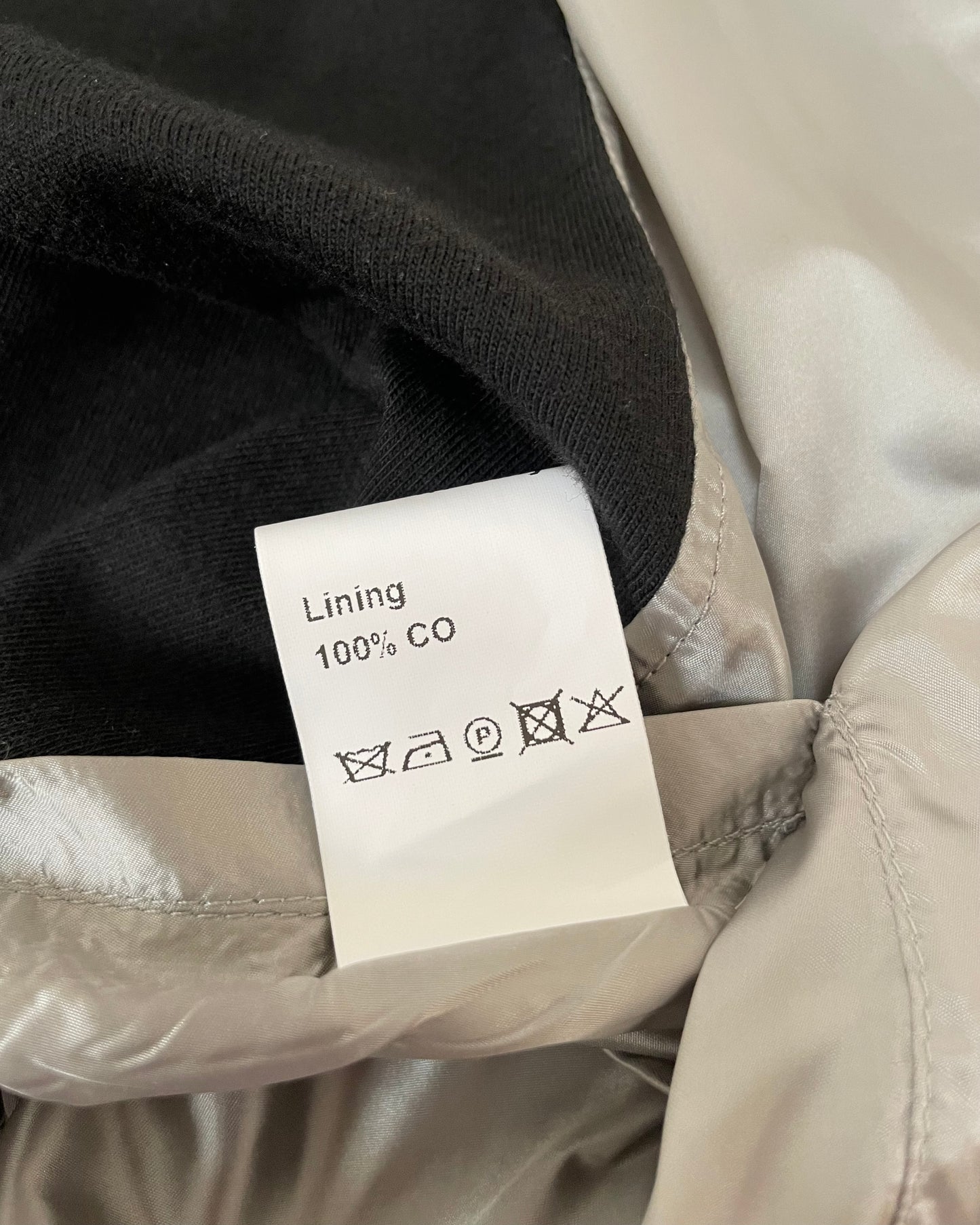 SS 19 Silver Nylon Raincoat