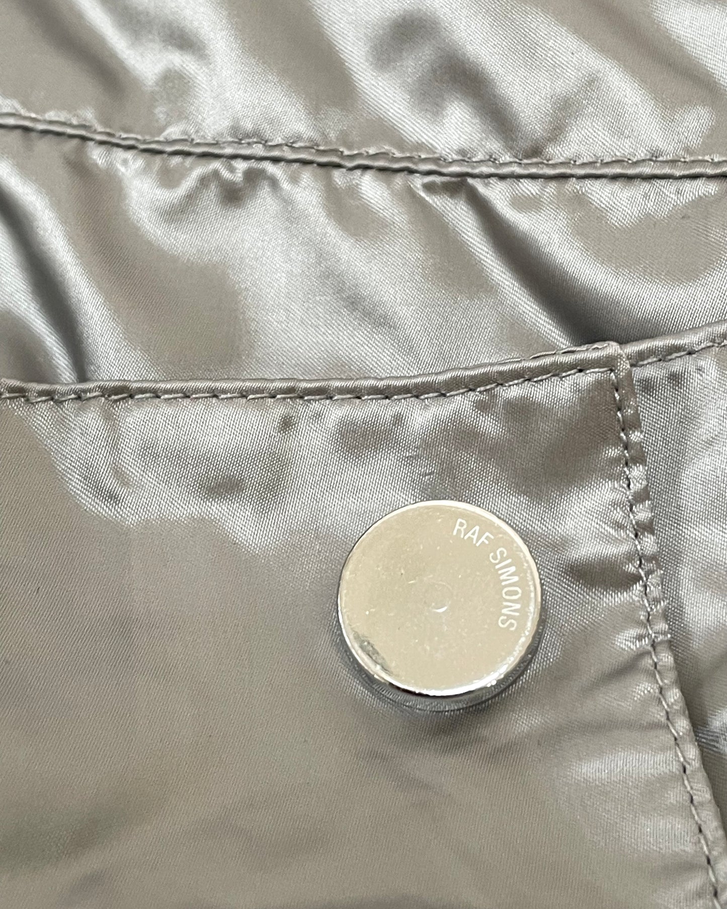 SS 19 Silver Nylon Raincoat