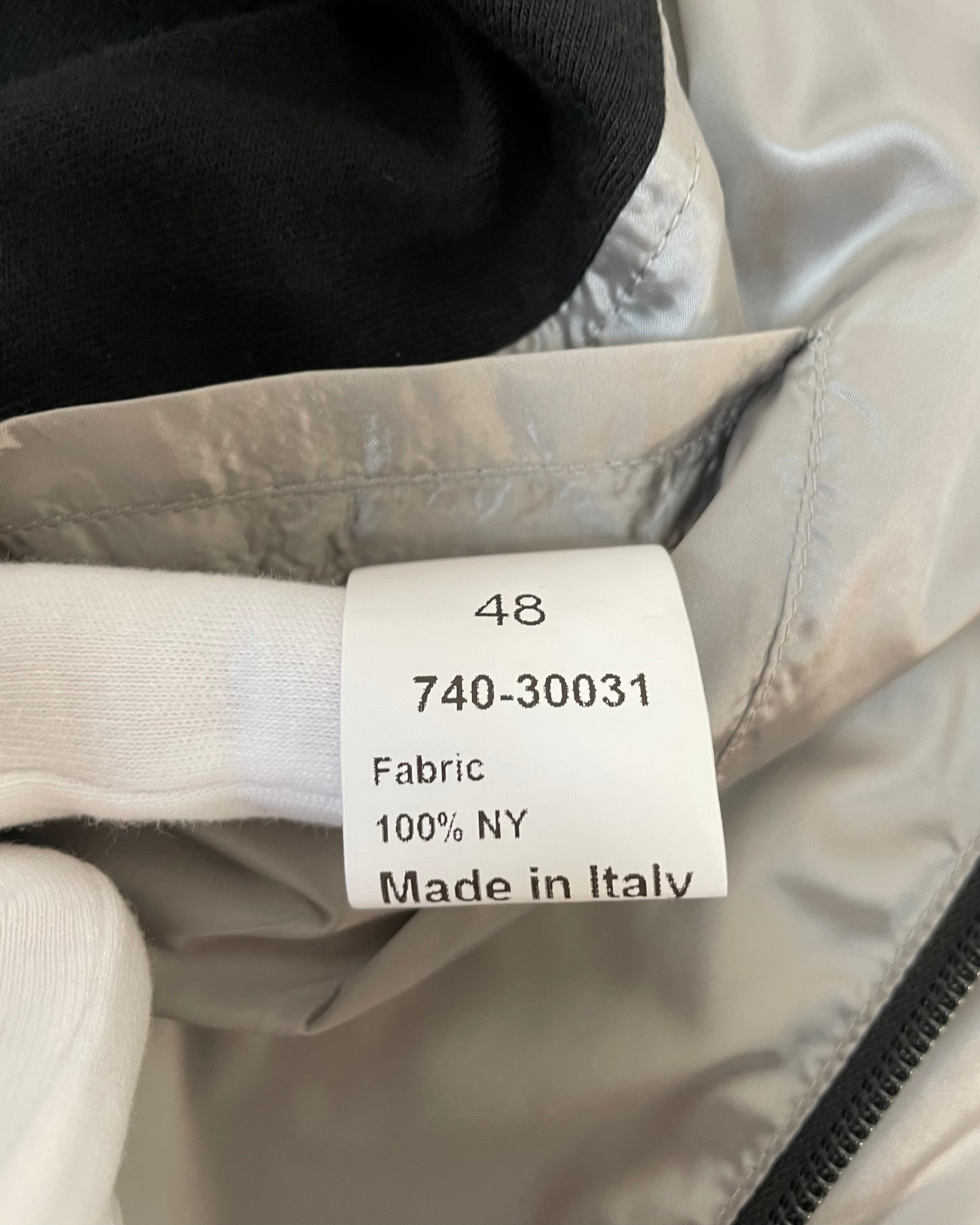 SS 19 Silver Nylon Raincoat