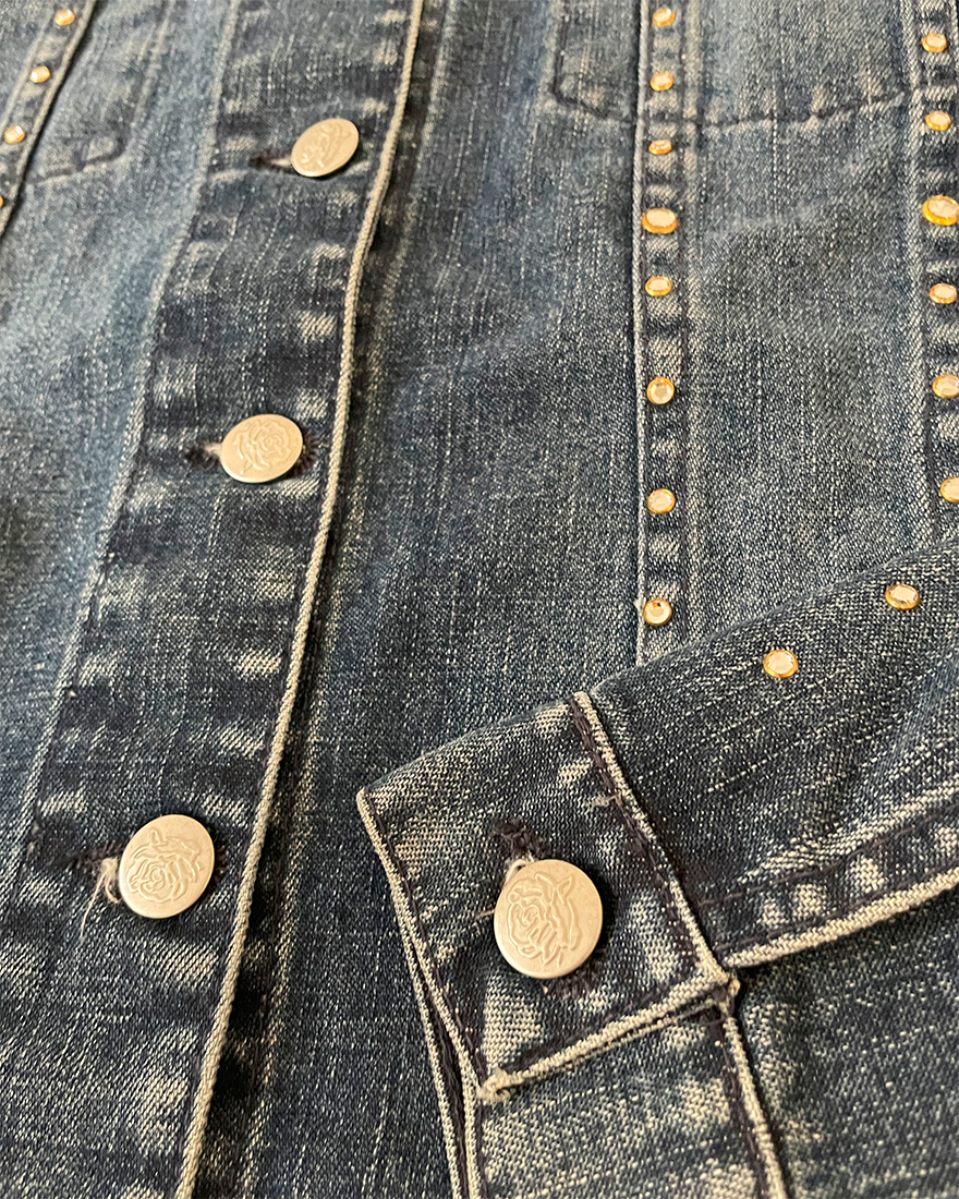 2000's Strassed Denim Jacket