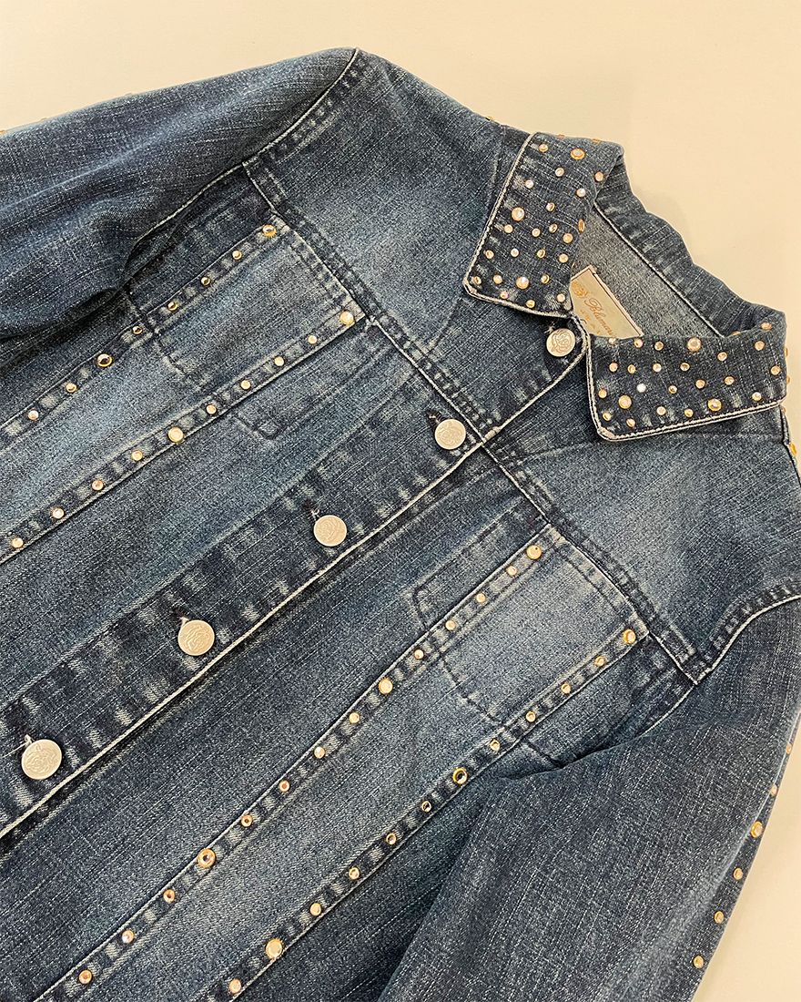 2000's Strassed Denim Jacket