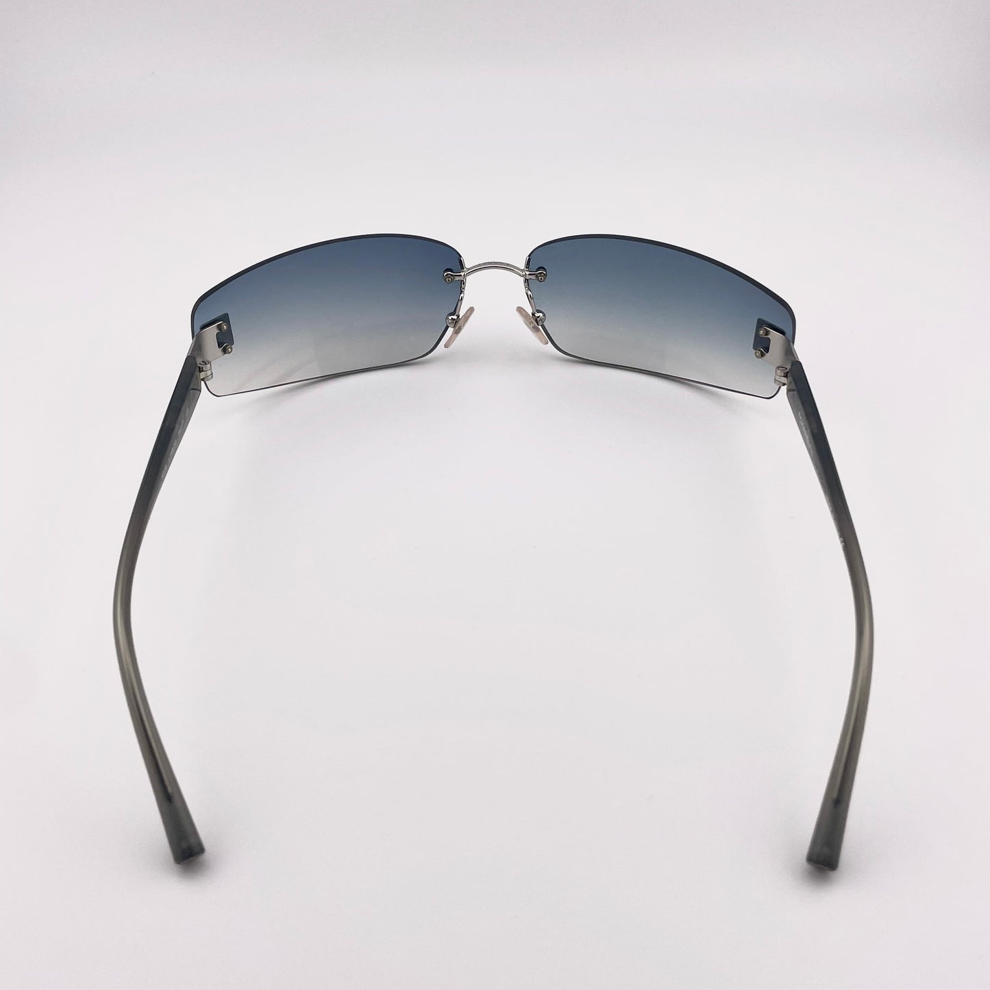 Blue Rimless Sunglasses