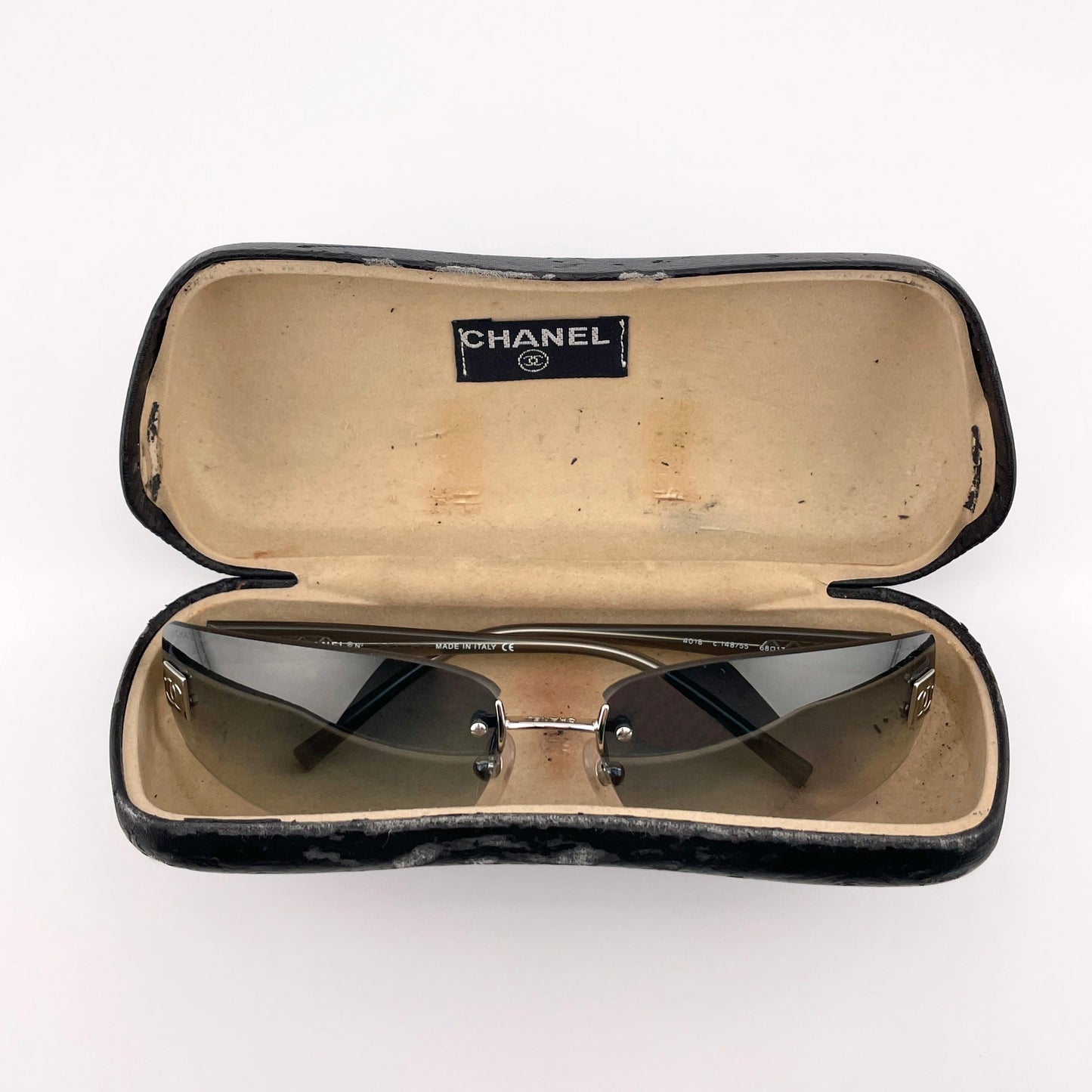 Blue Rimless Sunglasses
