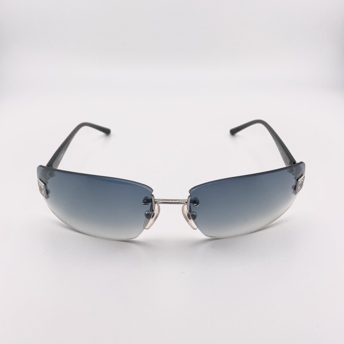 Blue Rimless Sunglasses
