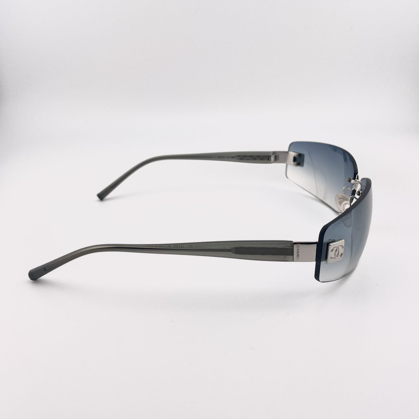 Blue Rimless Sunglasses