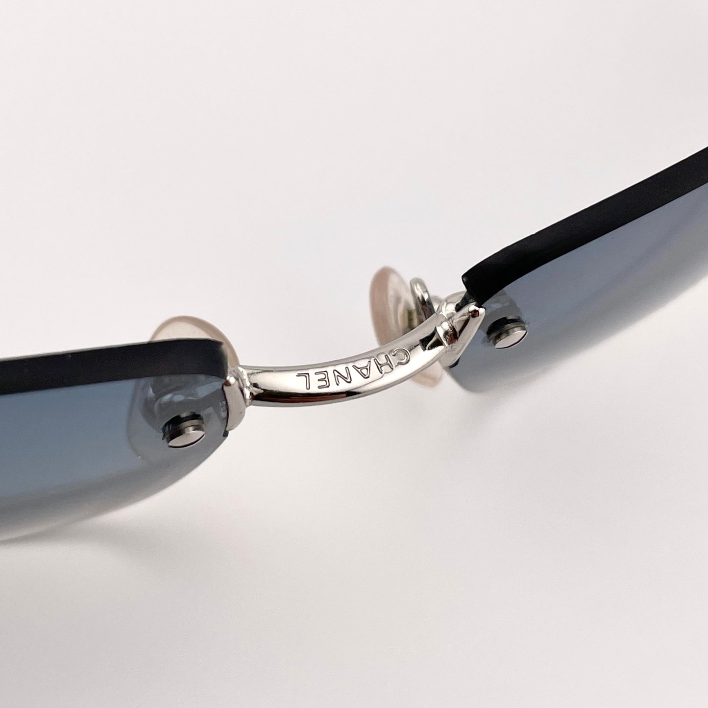 Blue Rimless Sunglasses