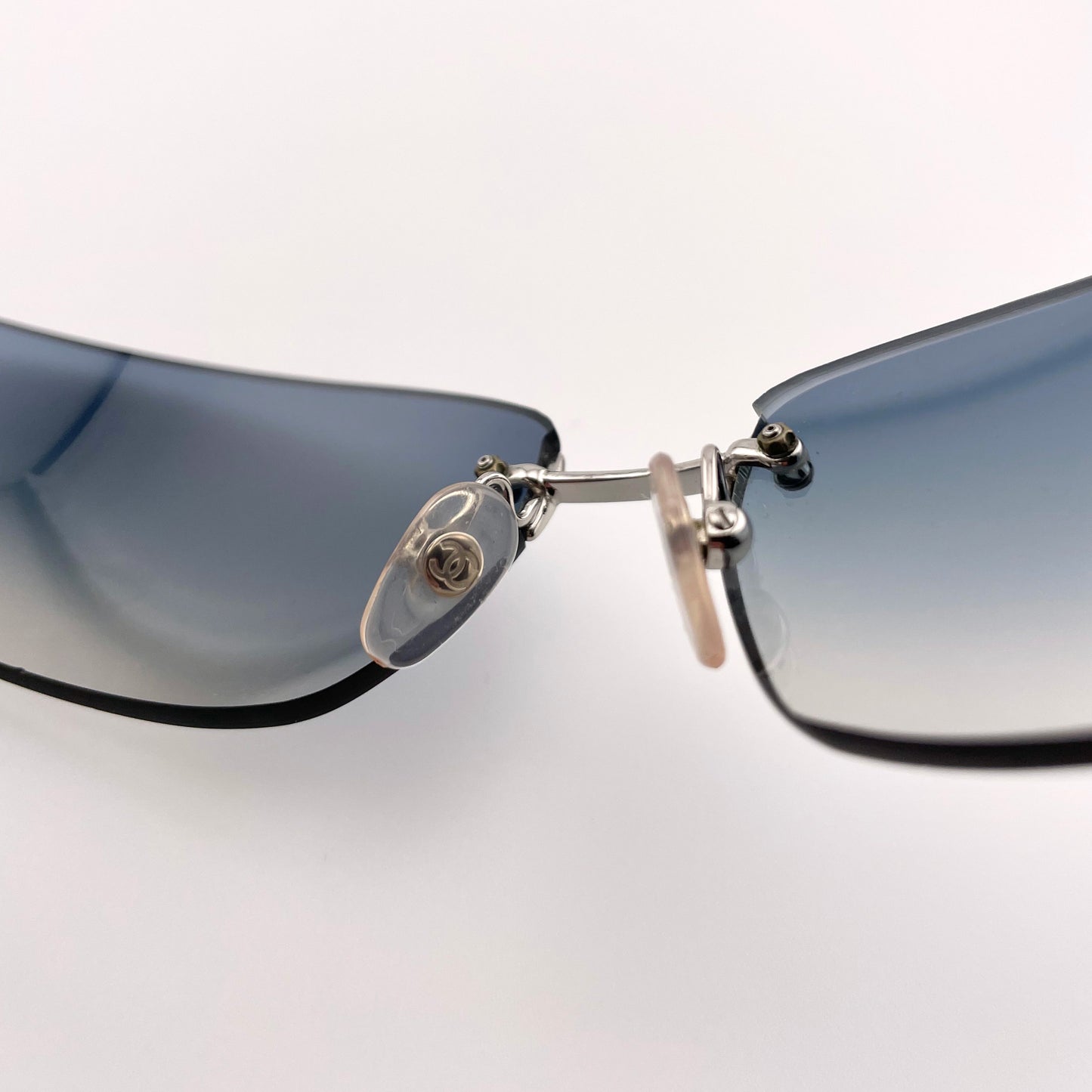 Blue Rimless Sunglasses