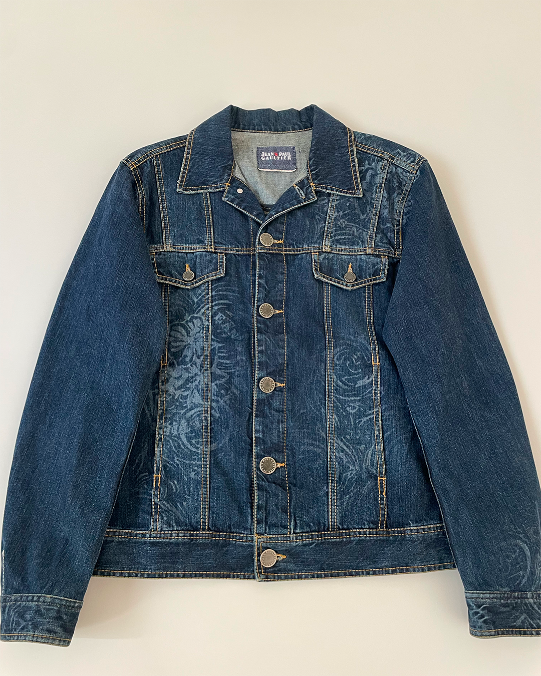 Flower Pattern Denim Jacket