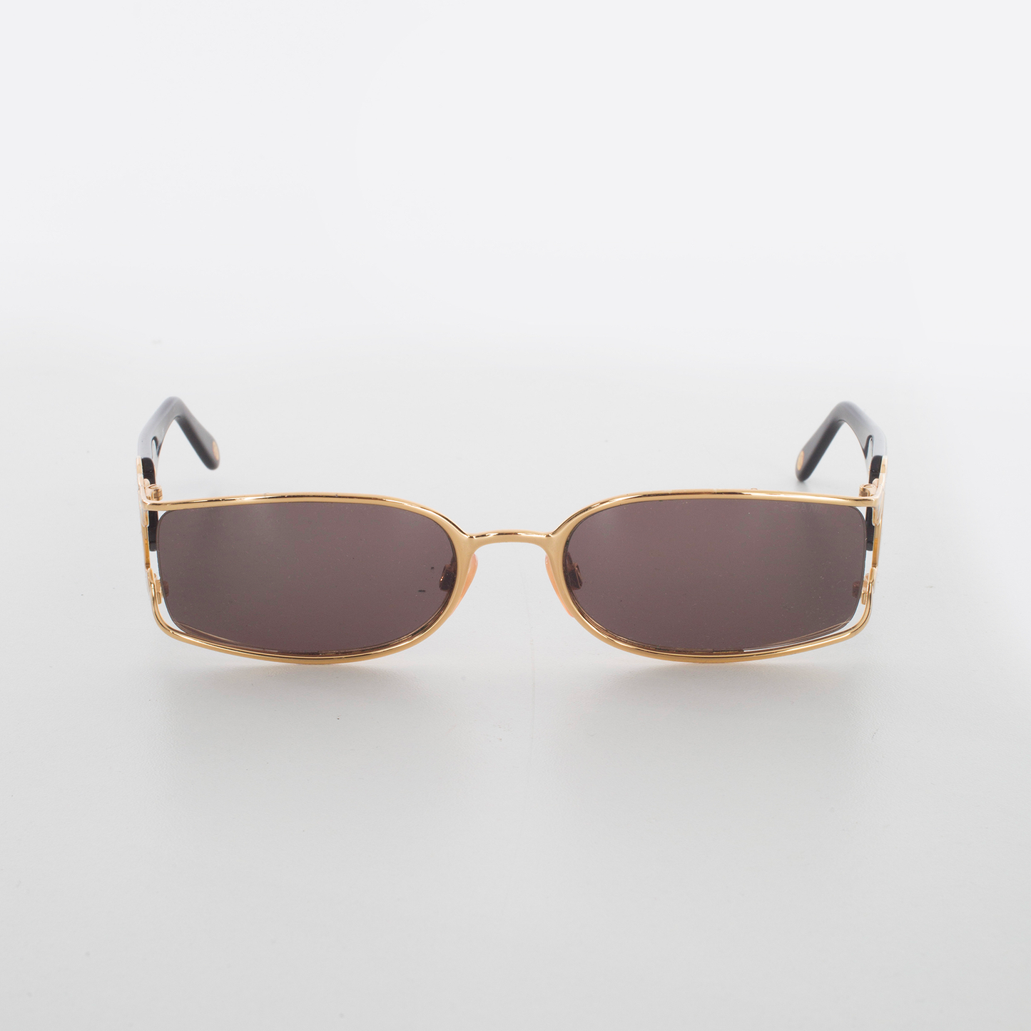Gold Metallic "CC" Logo Sunglasses