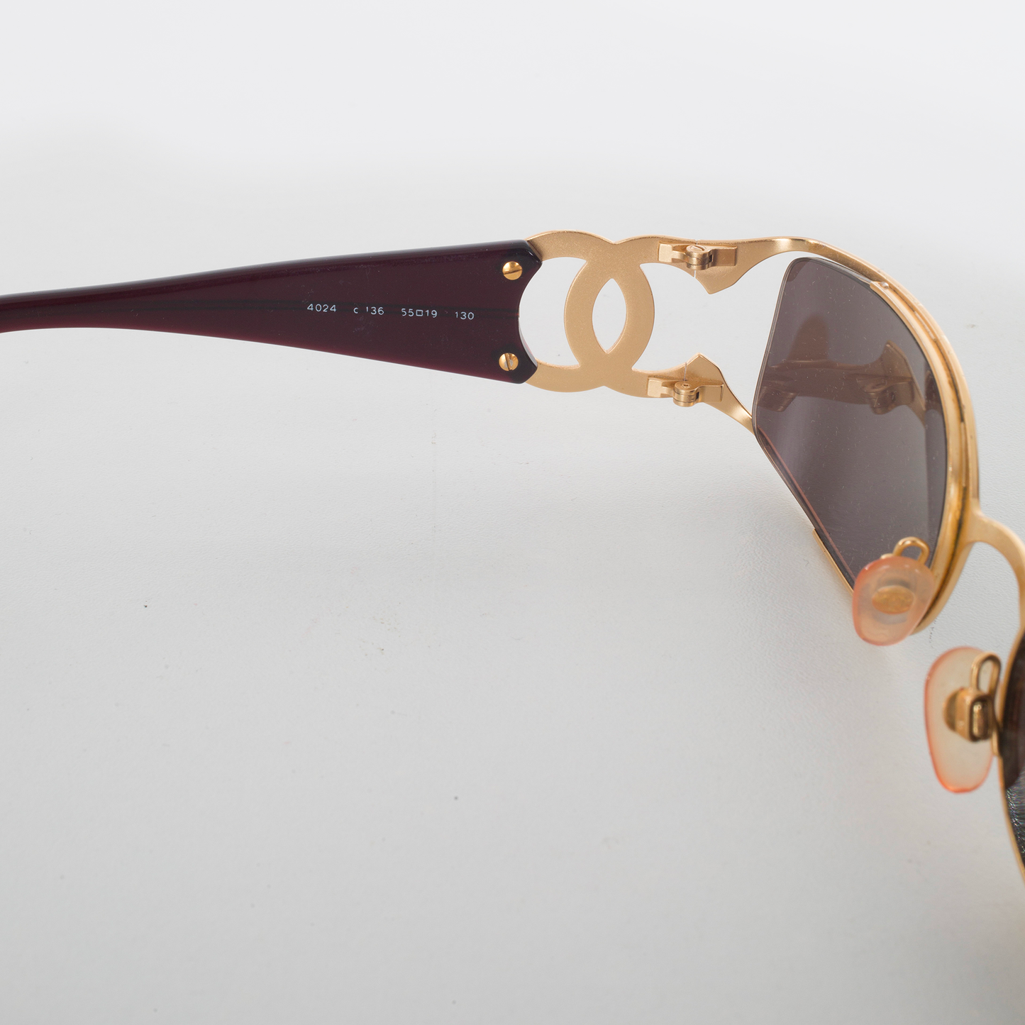 Gold Metallic "CC" Logo Sunglasses