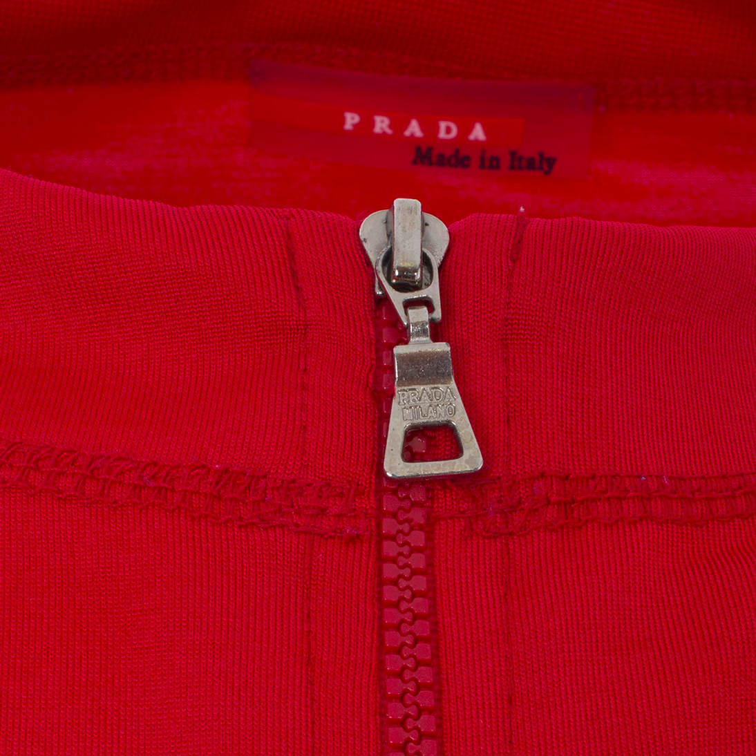 Red Lycra Zipped Top