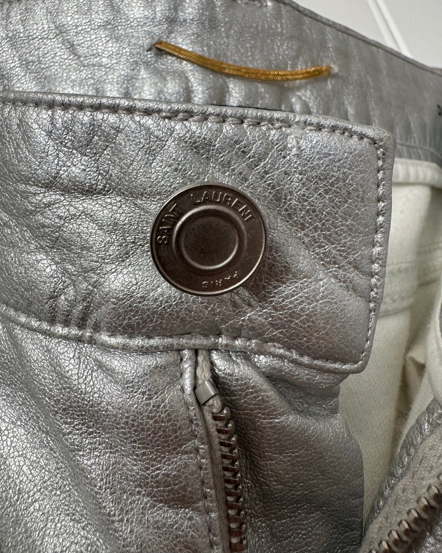 S/S 20 Silver Zipped Pants