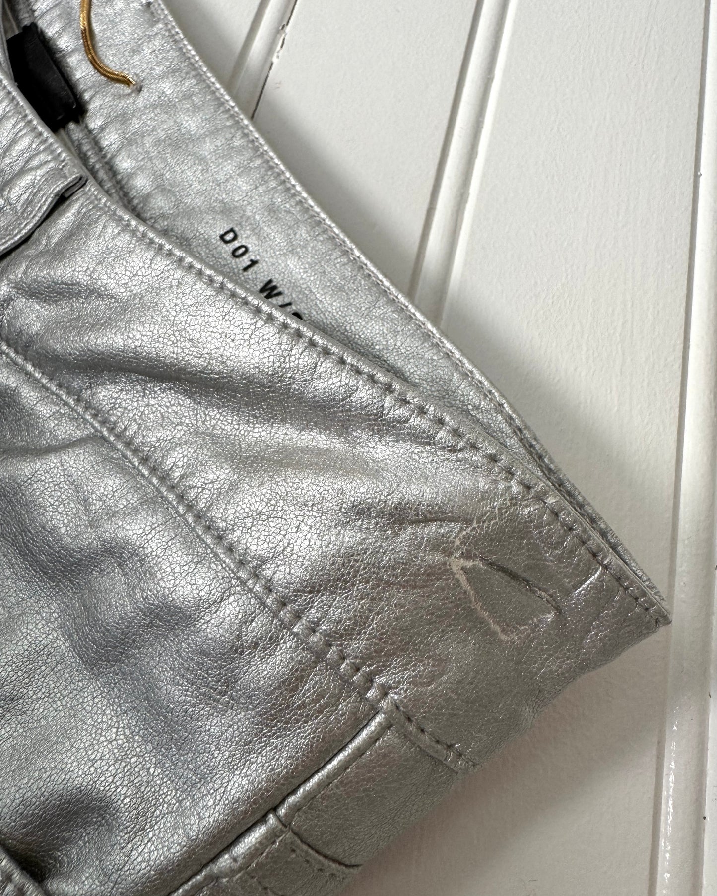 S/S 20 Silver Zipped Pants