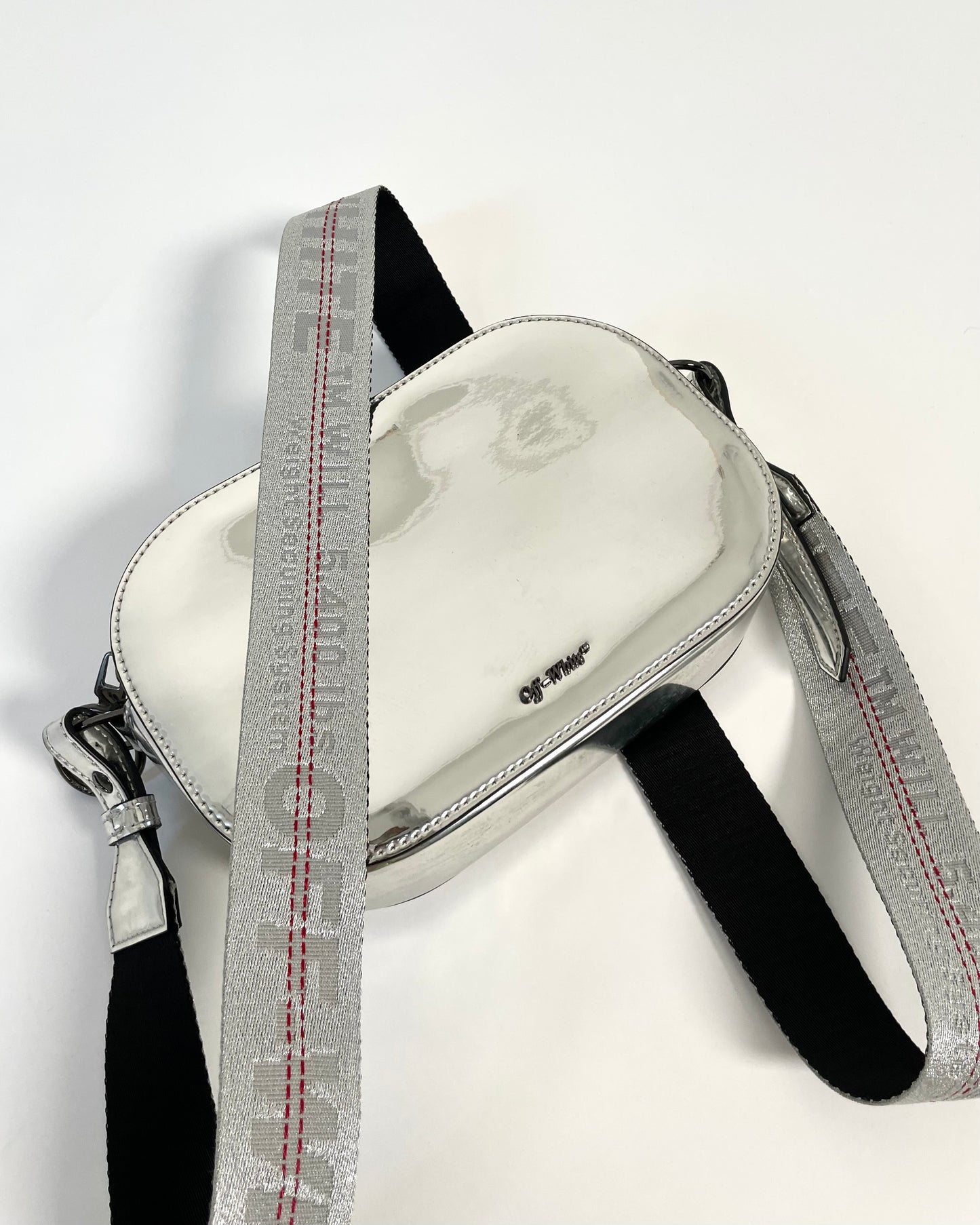 FW 18 Silver Mirrored Camera Bag