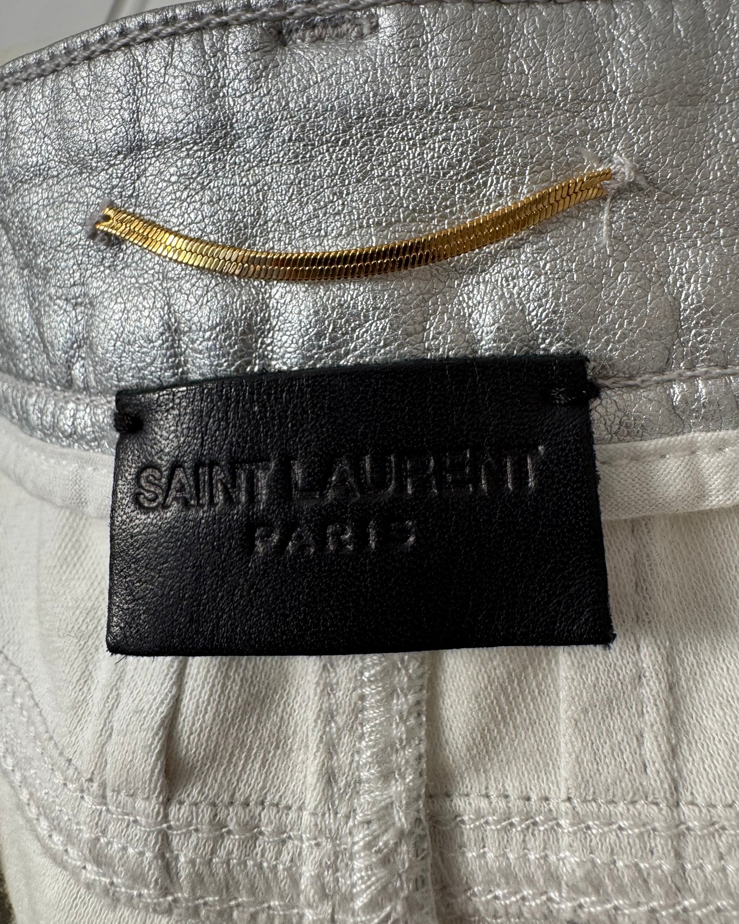 S/S 20 Silver Zipped Pants