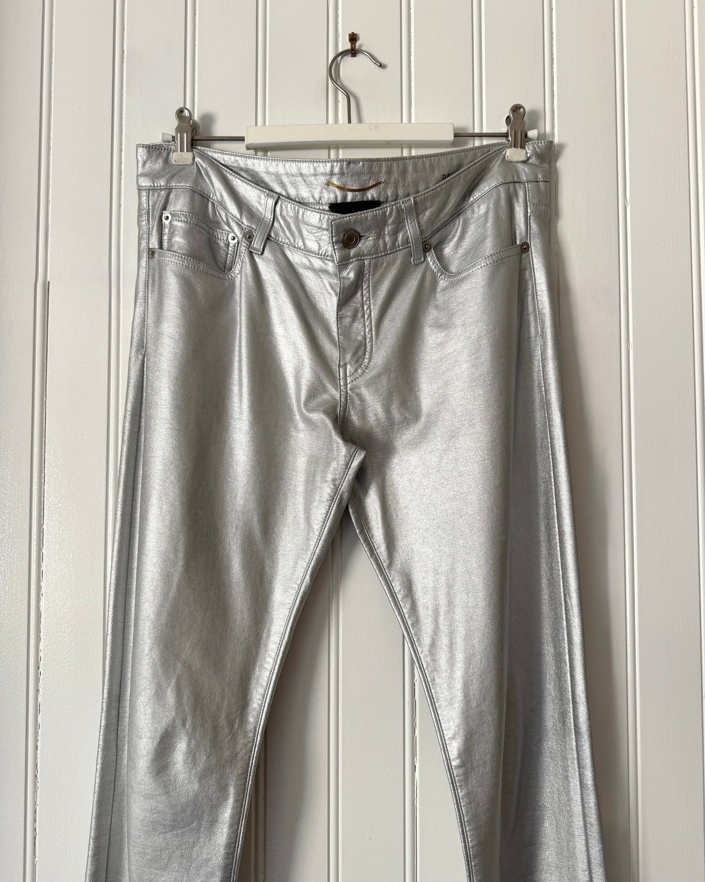 S/S 20 Silver Zipped Pants