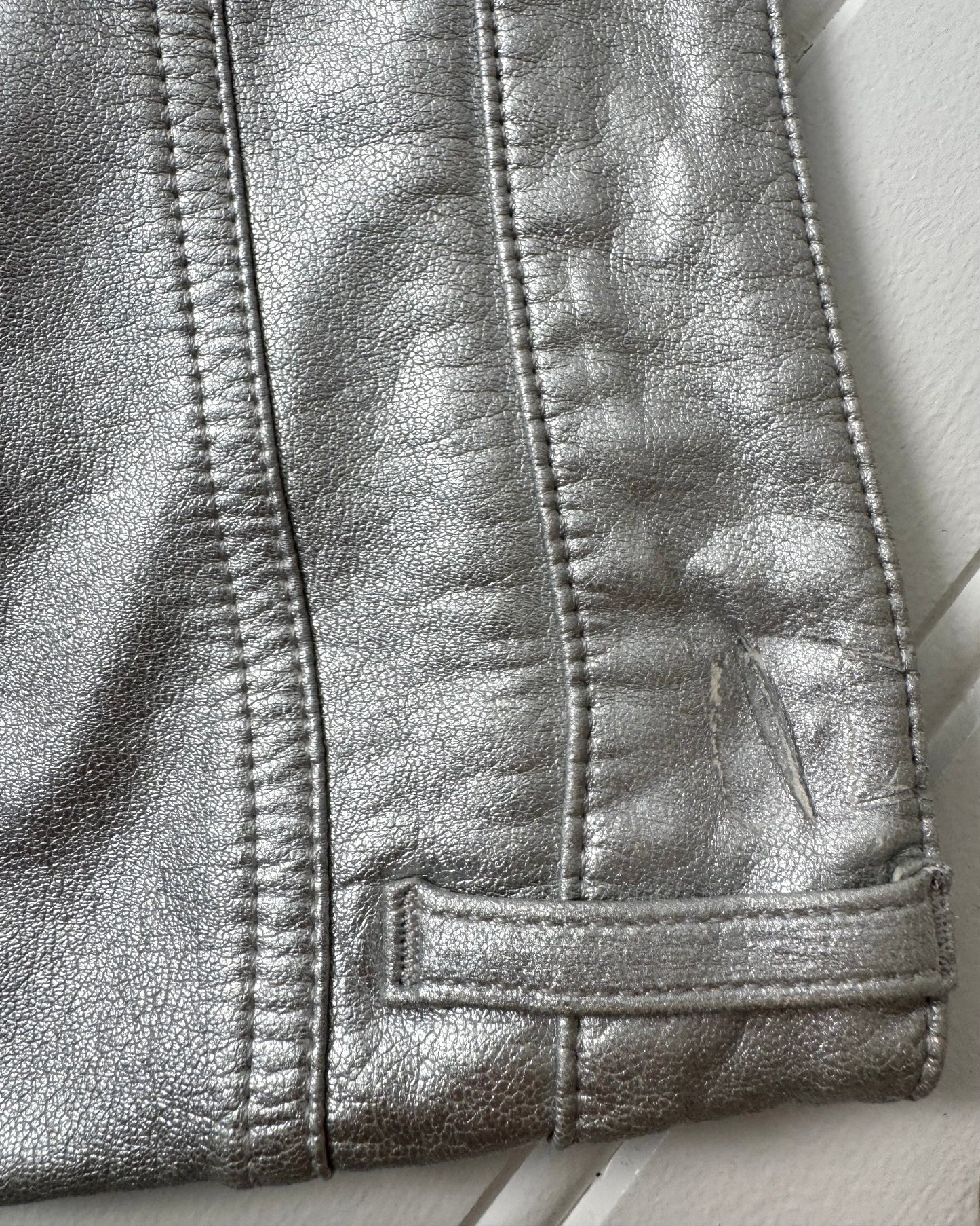 S/S 20 Silver Zipped Pants