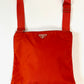 Orange Nylon Crossbody Bag