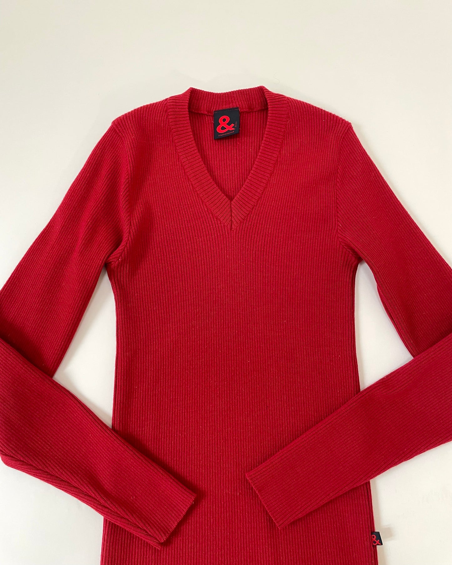 Red V Neck Sweater