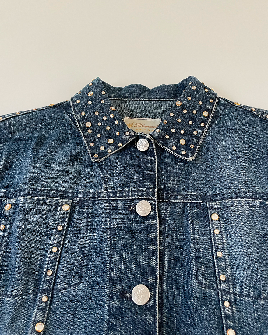 2000's Strassed Denim Jacket