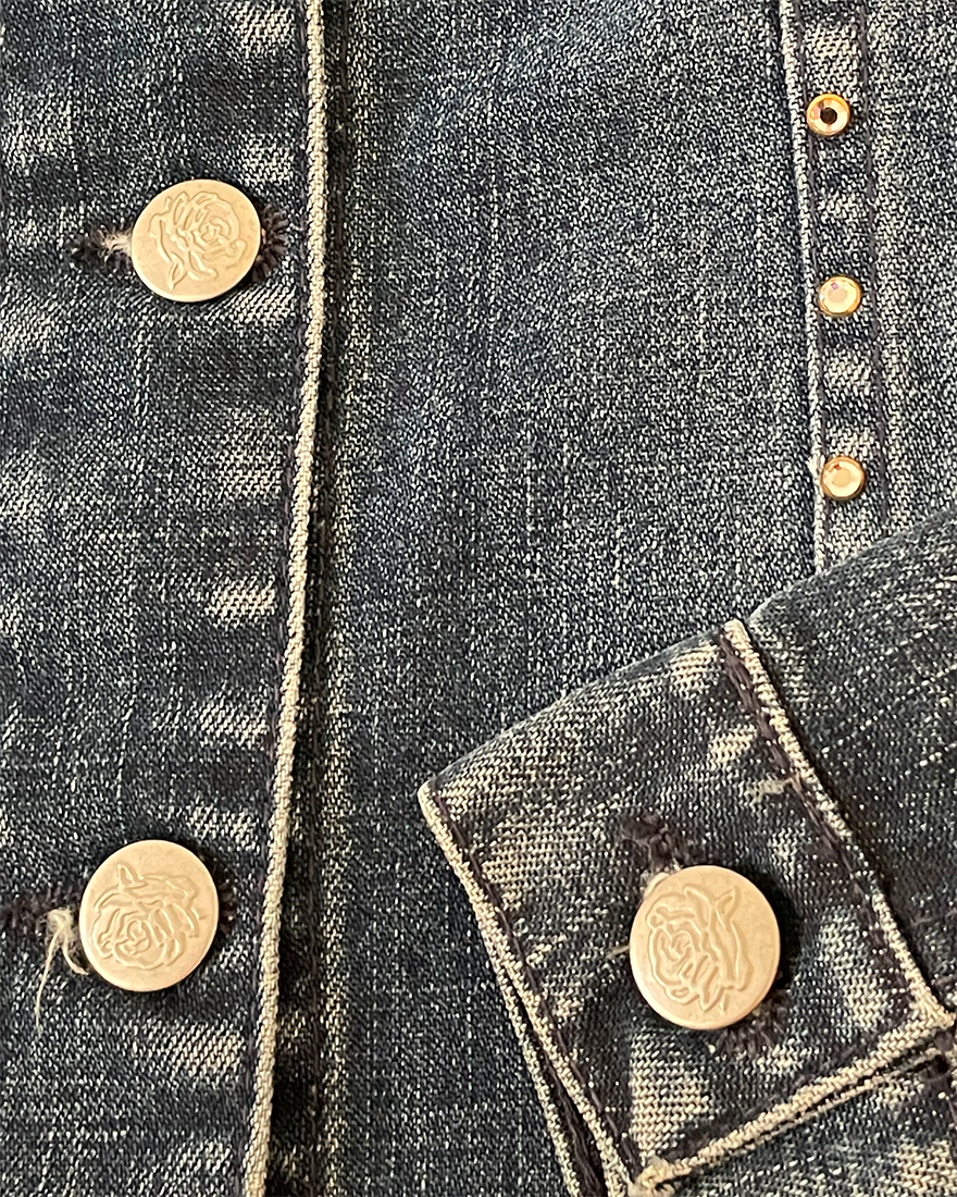 2000's Strassed Denim Jacket