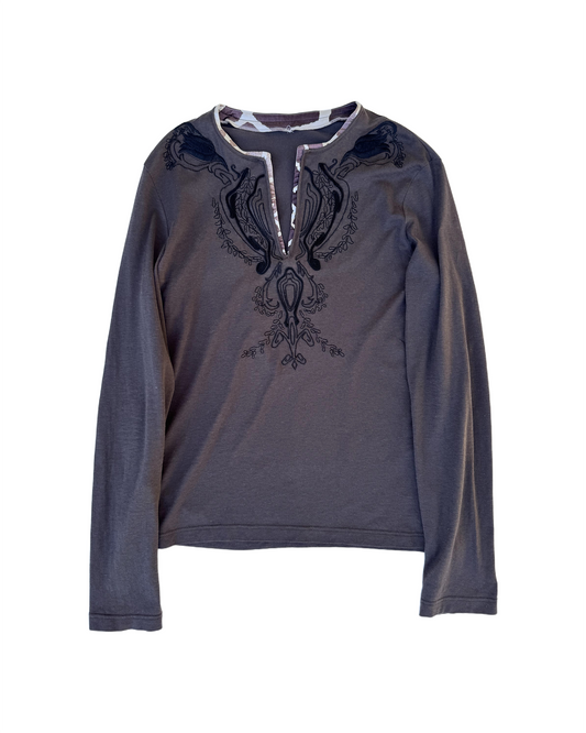 Girafe Collar Long Sleeves Tee