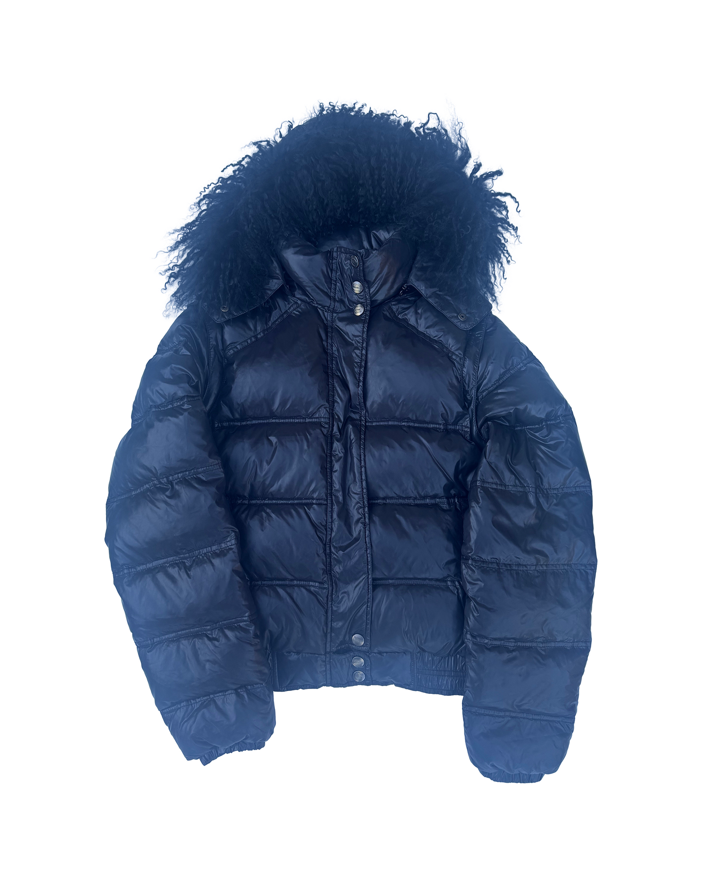 Light Faux Fur Puffer Jacket