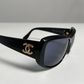 Black/Gold "CC" Logo Sunglasses