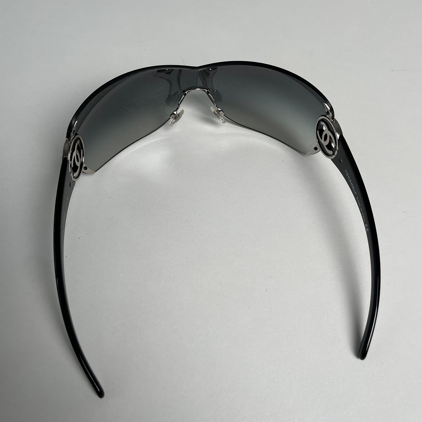 Black/Silver "CC" Logo Sunglasses