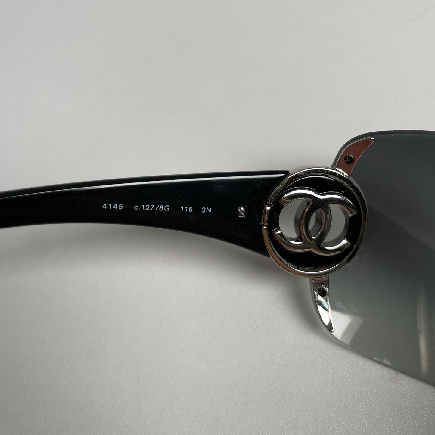 Black/Silver "CC" Logo Sunglasses