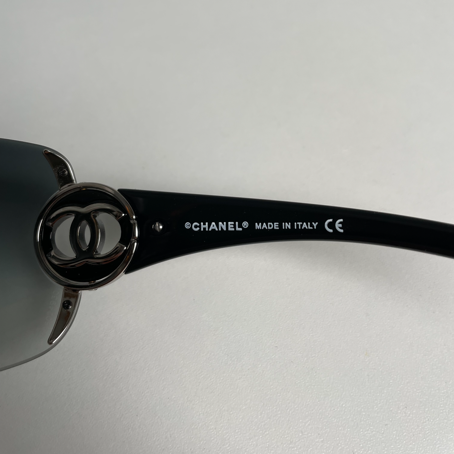 Black/Silver "CC" Logo Sunglasses