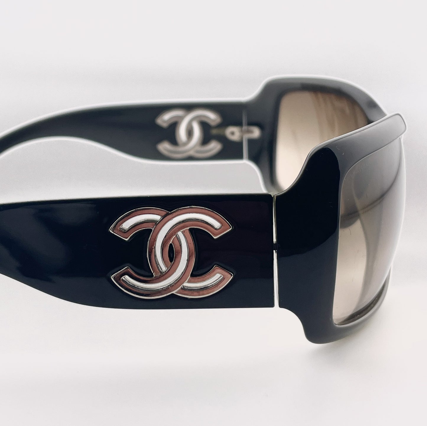 Black Square "CC" Logo Sunglasses