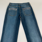 Strassed Logo Cropped Jeans