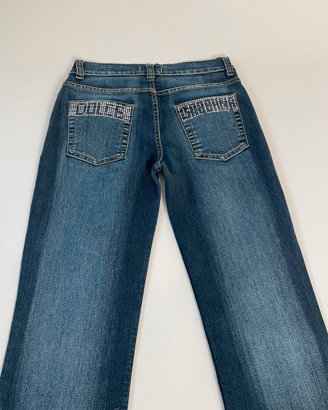 Strassed Logo Cropped Jeans