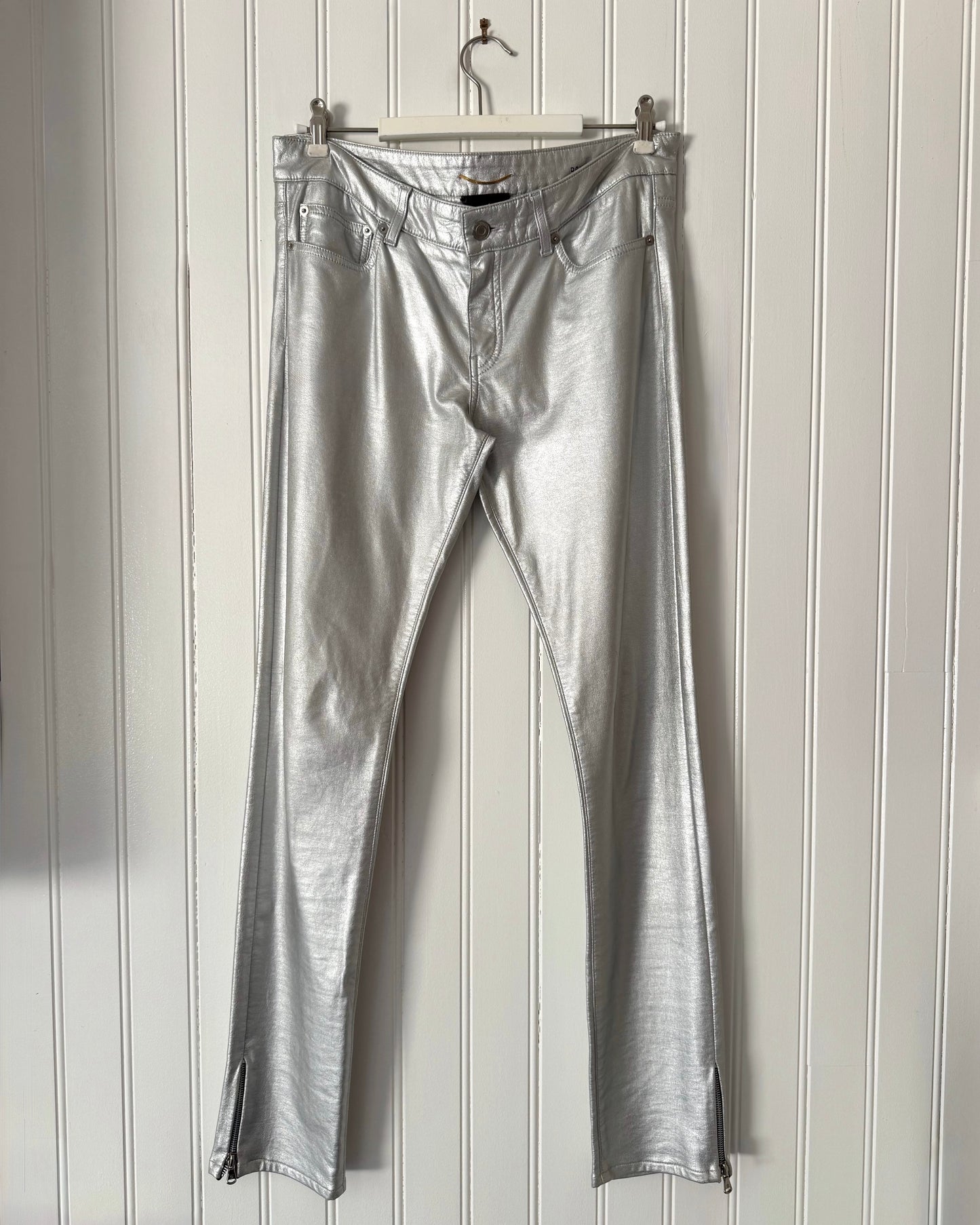 S/S 20 Silver Zipped Pants
