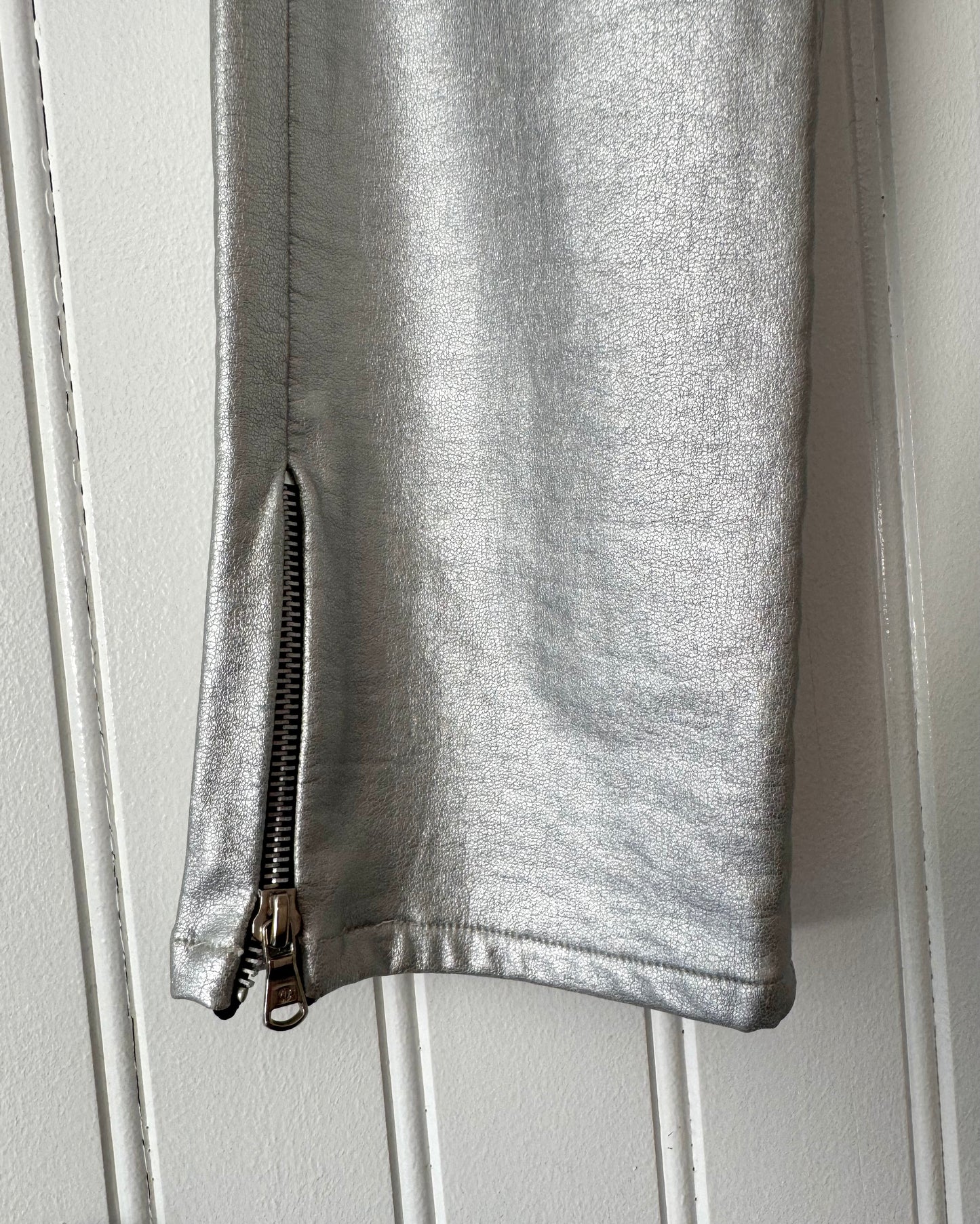 S/S 20 Silver Zipped Pants