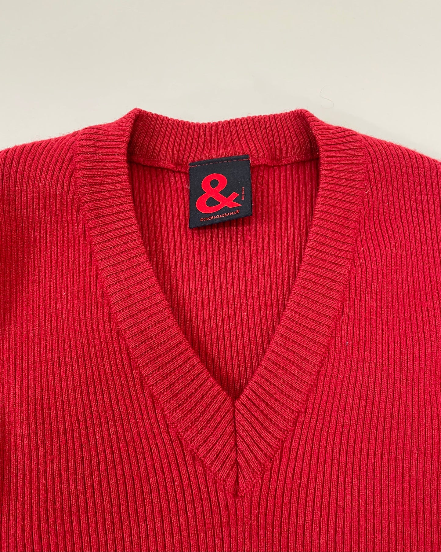 Red V Neck Sweater