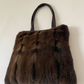 Nylon & Fur Tote Bag