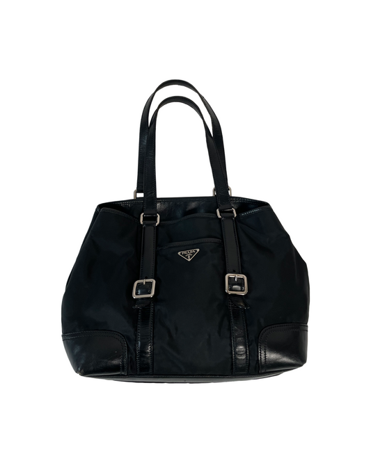 Black Nylon Cabas Bag