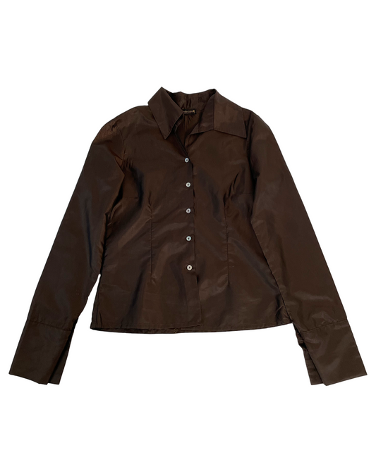 Brown Nylon Shirt