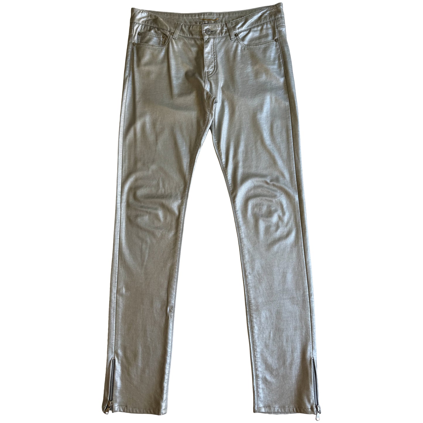 S/S 20 Silver Zipped Pants