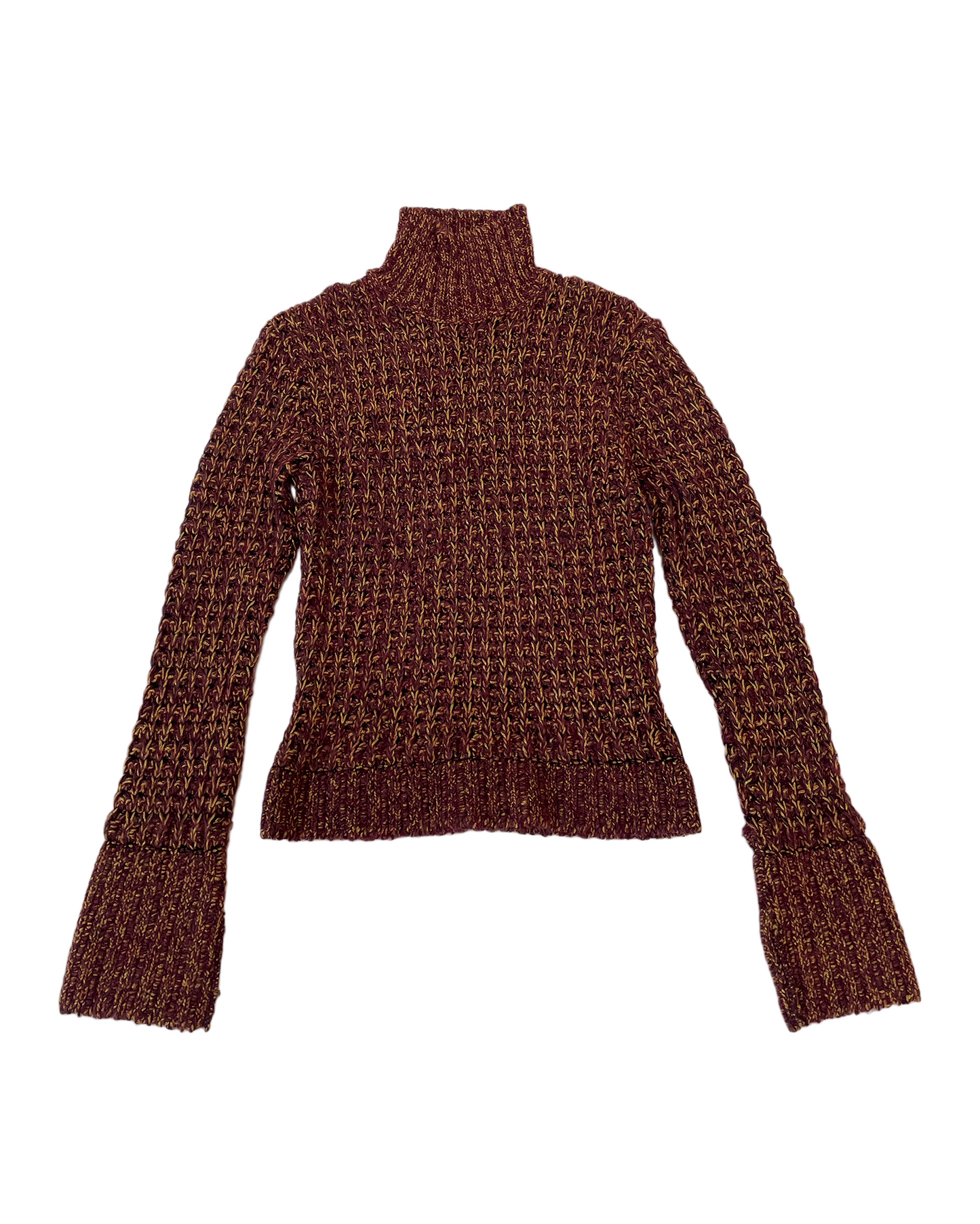 Burgundy Knitted Turtleneck