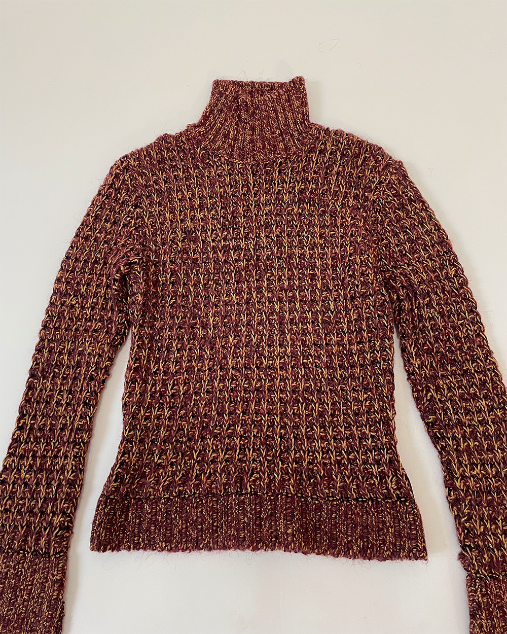 Burgundy Knitted Turtleneck