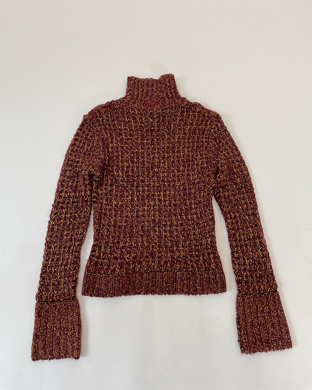 Burgundy Knitted Turtleneck