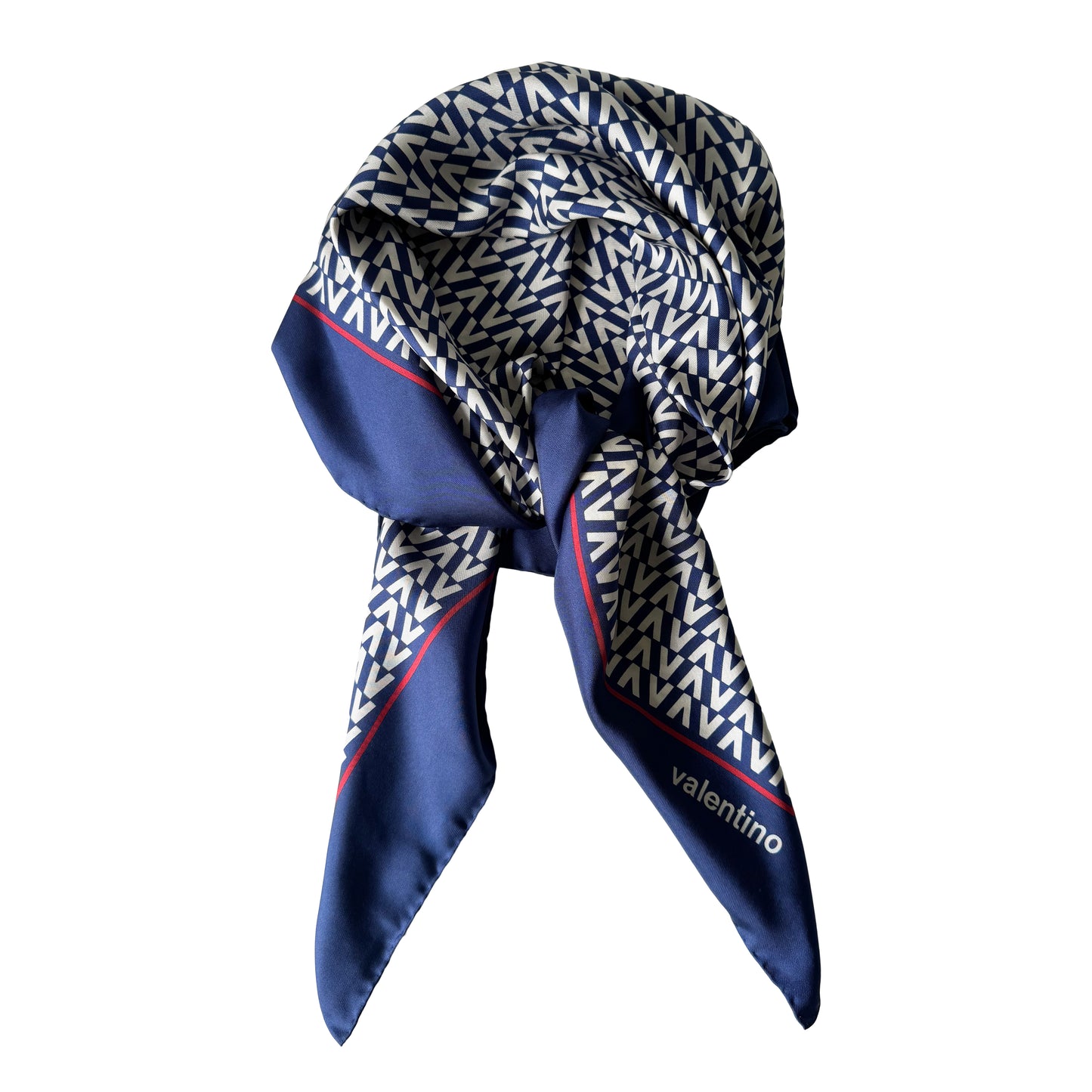 S/S 19 V Logo Silk Scarf