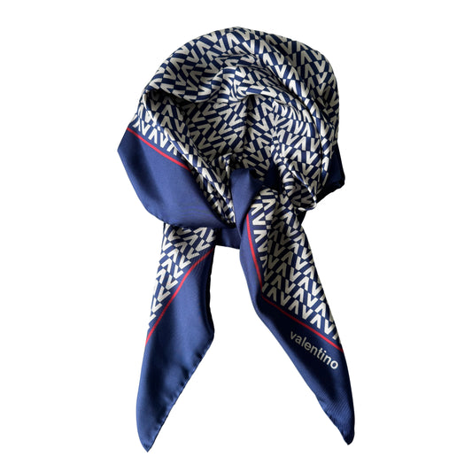 S/S 19 V Logo Silk Scarf