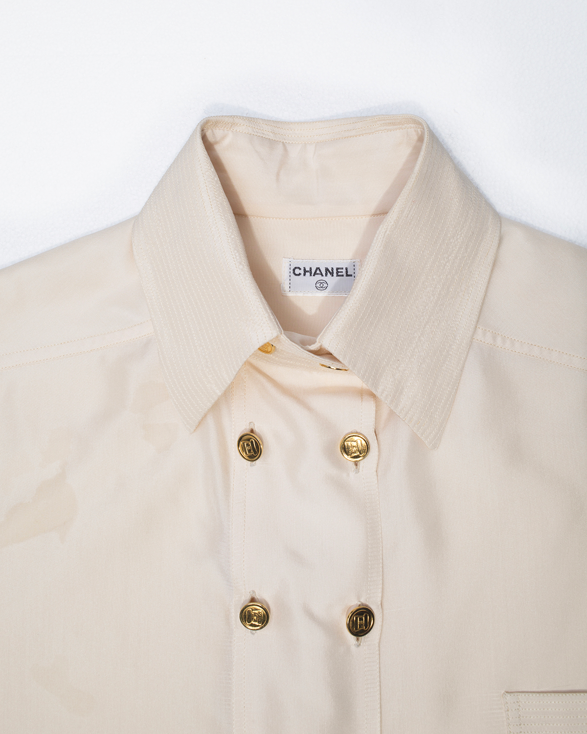 Cream Silk Shirt