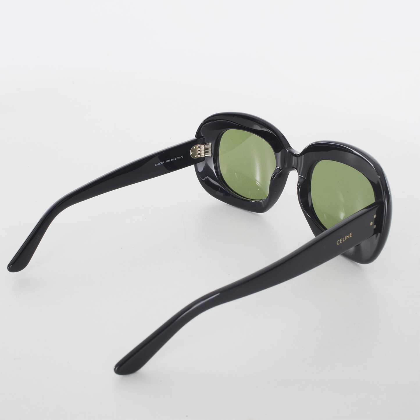 Black/Green Oval Sunglasses