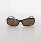 Brown/Gold Rectangle Sunglasses