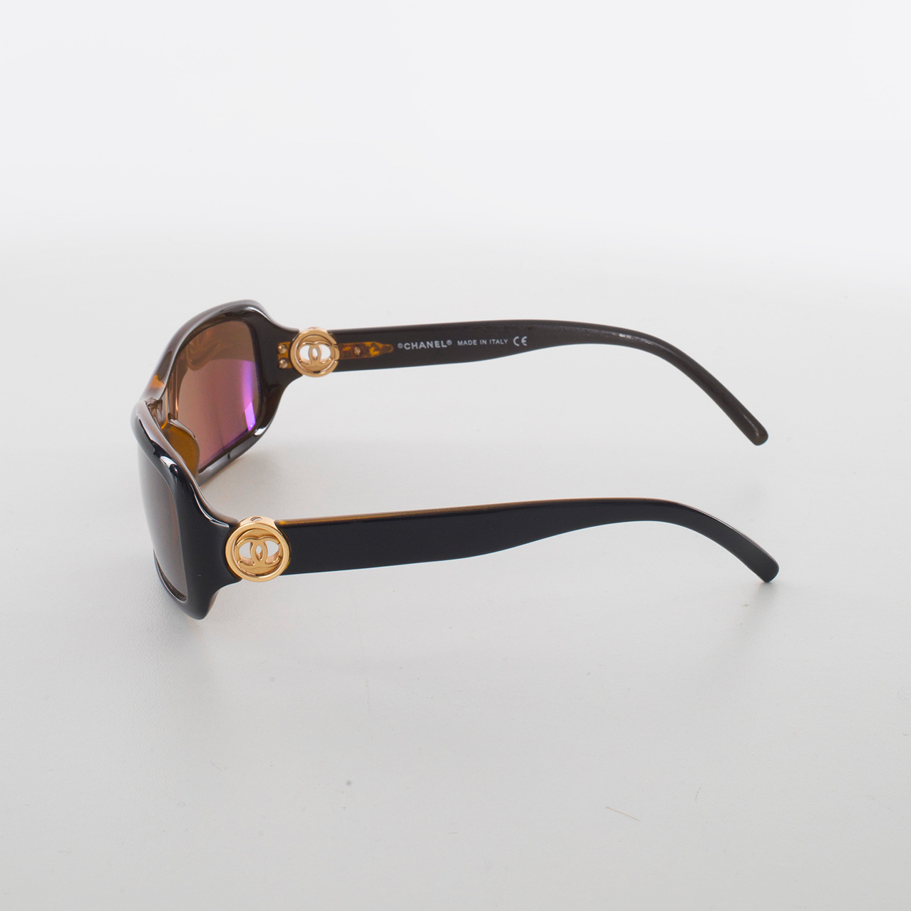 Brown/Gold Rectangle Sunglasses